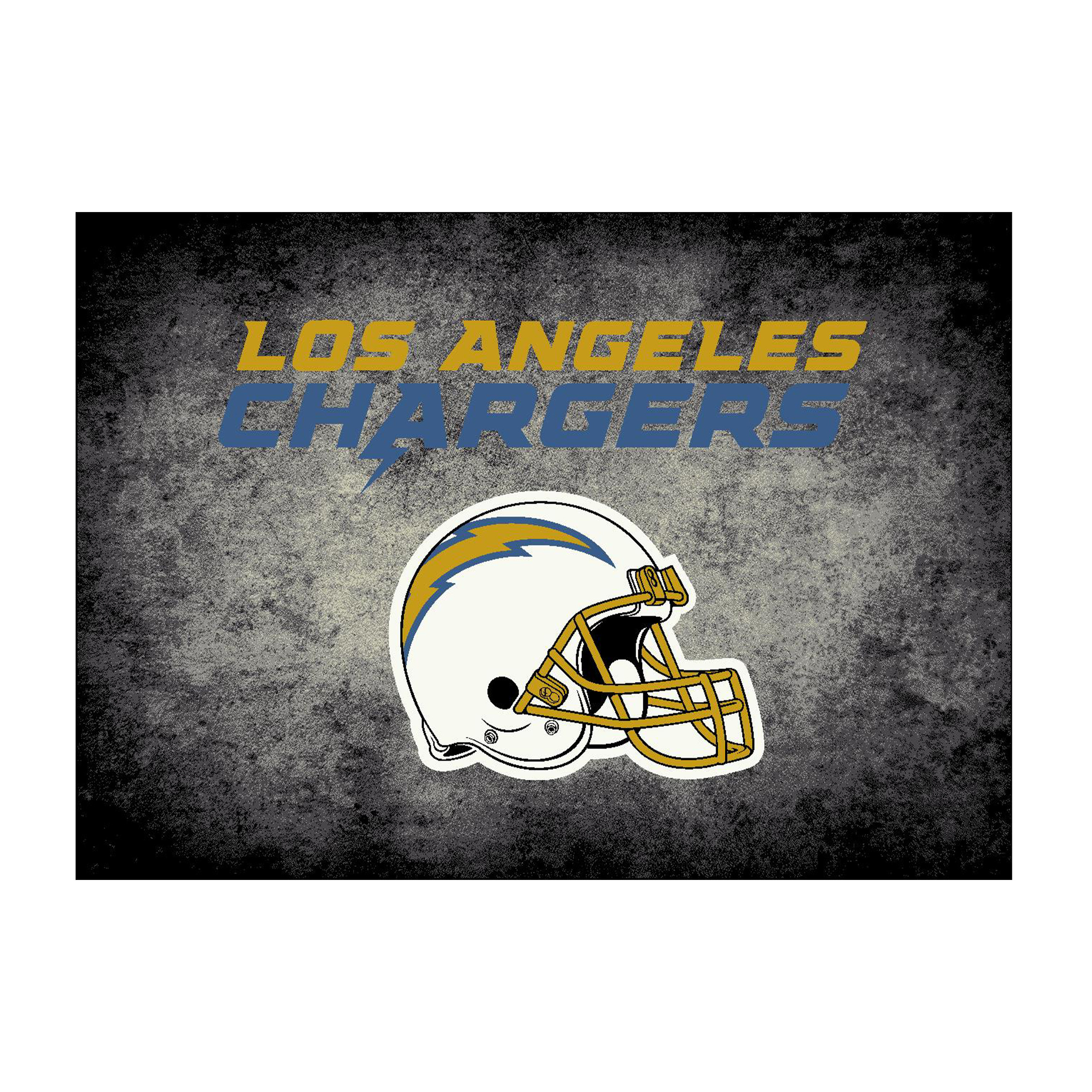 LOS ANGELES CHARGERS 4X6 DISTRESSED RUG
