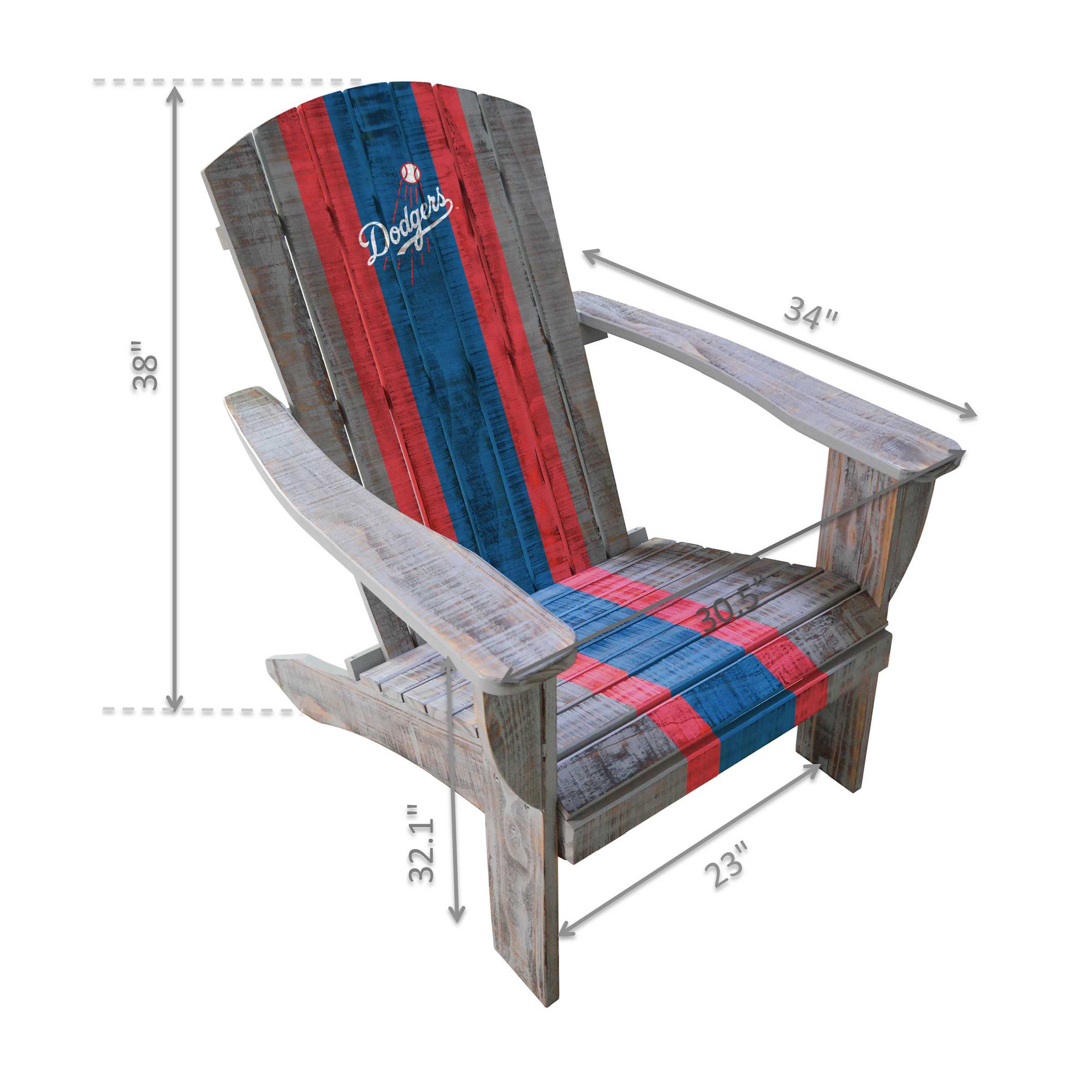 LOS ANGELES DODGERS WOODEN ADIRONDACK CHAIR