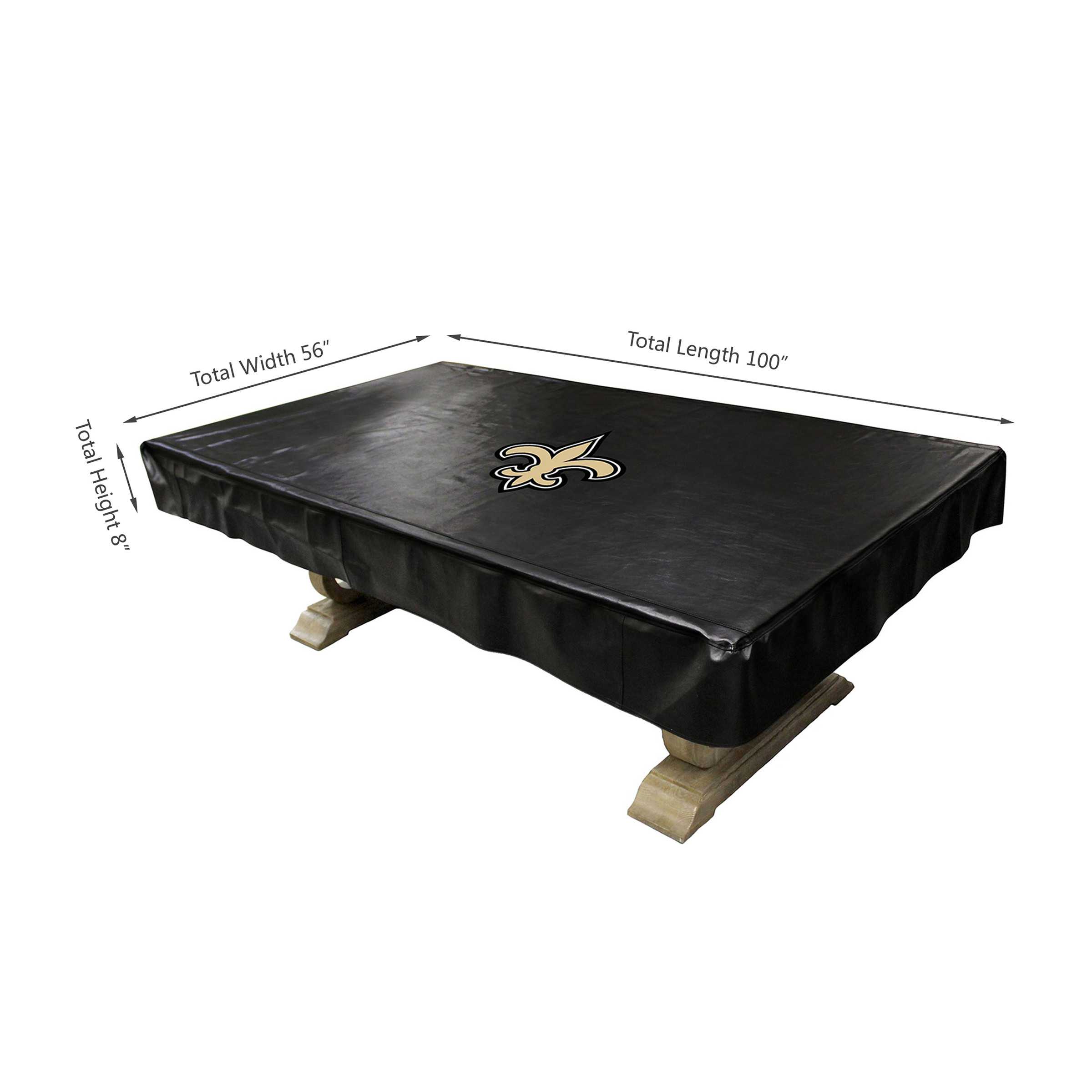 NEW ORLEANS SAINTS 8' DELUXE POOL TABLE COVER