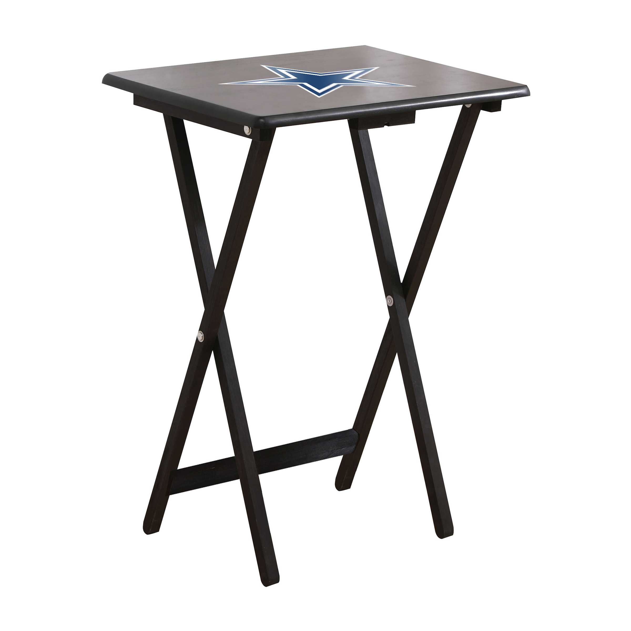 DALLAS COWBOYS 4 TV TRAYS WITH STAND