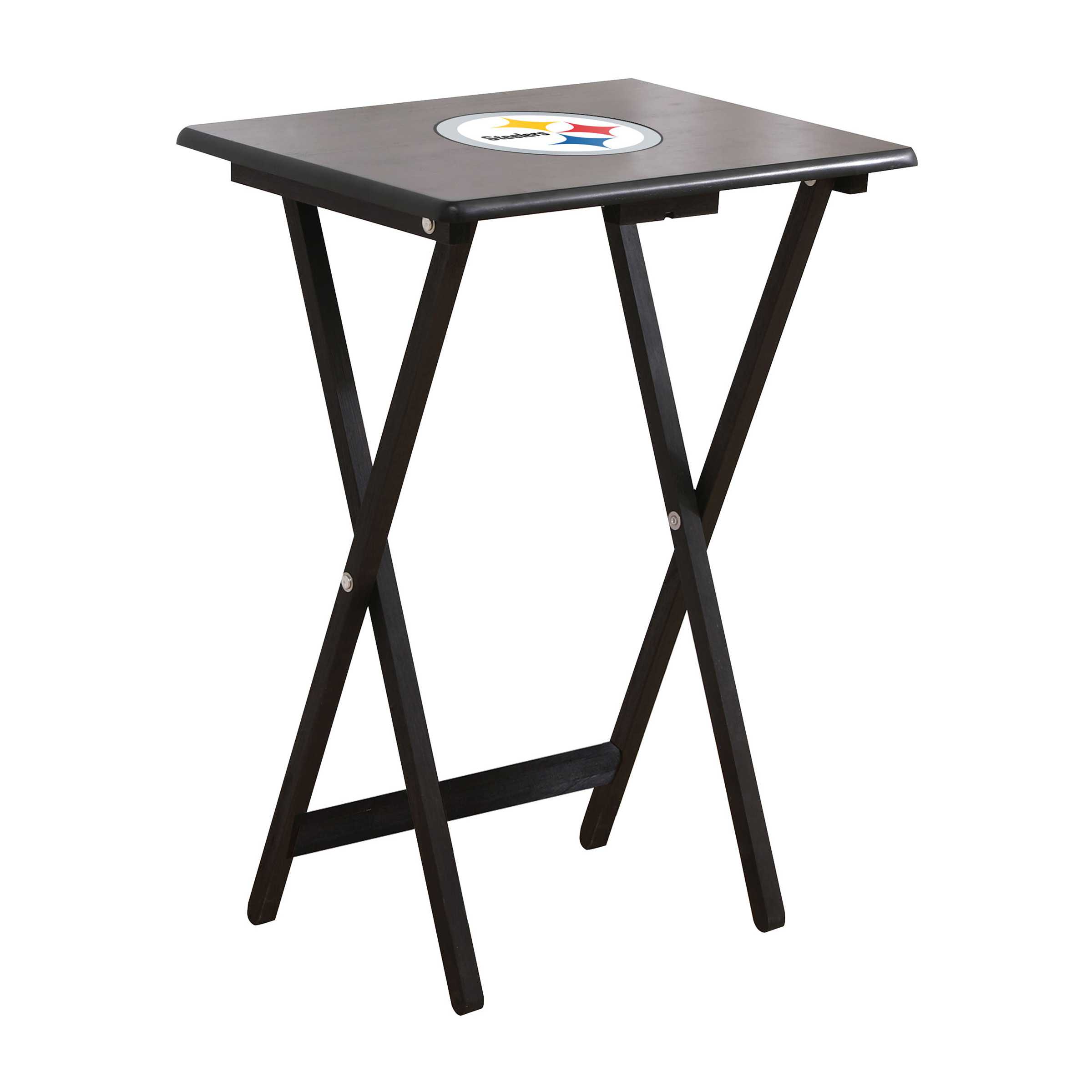 PITTSBURGH STEELERS 4 TV TRAYS WITH STAND