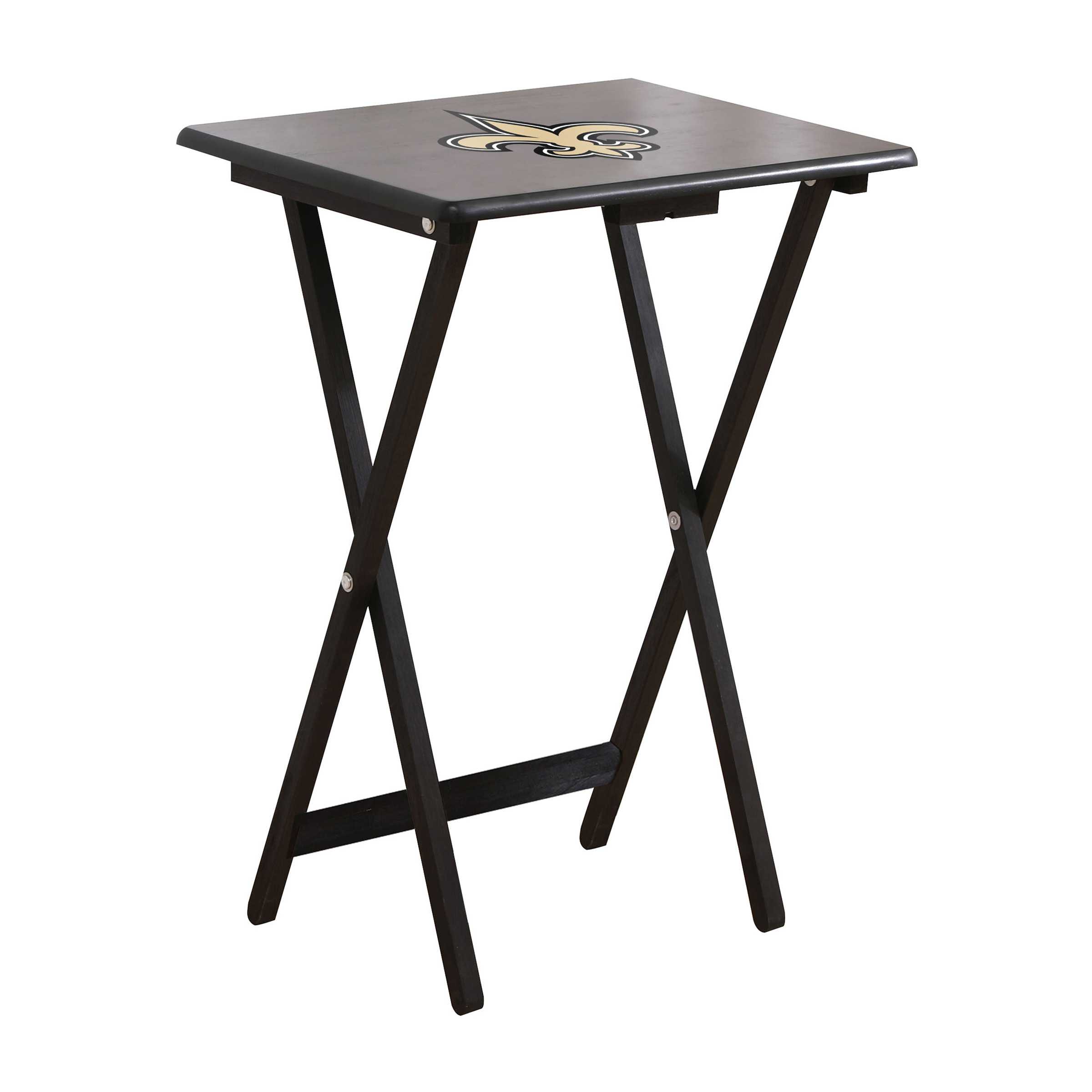 NEW ORLEANS SAINTS 4 TV TRAYS WITH STAND