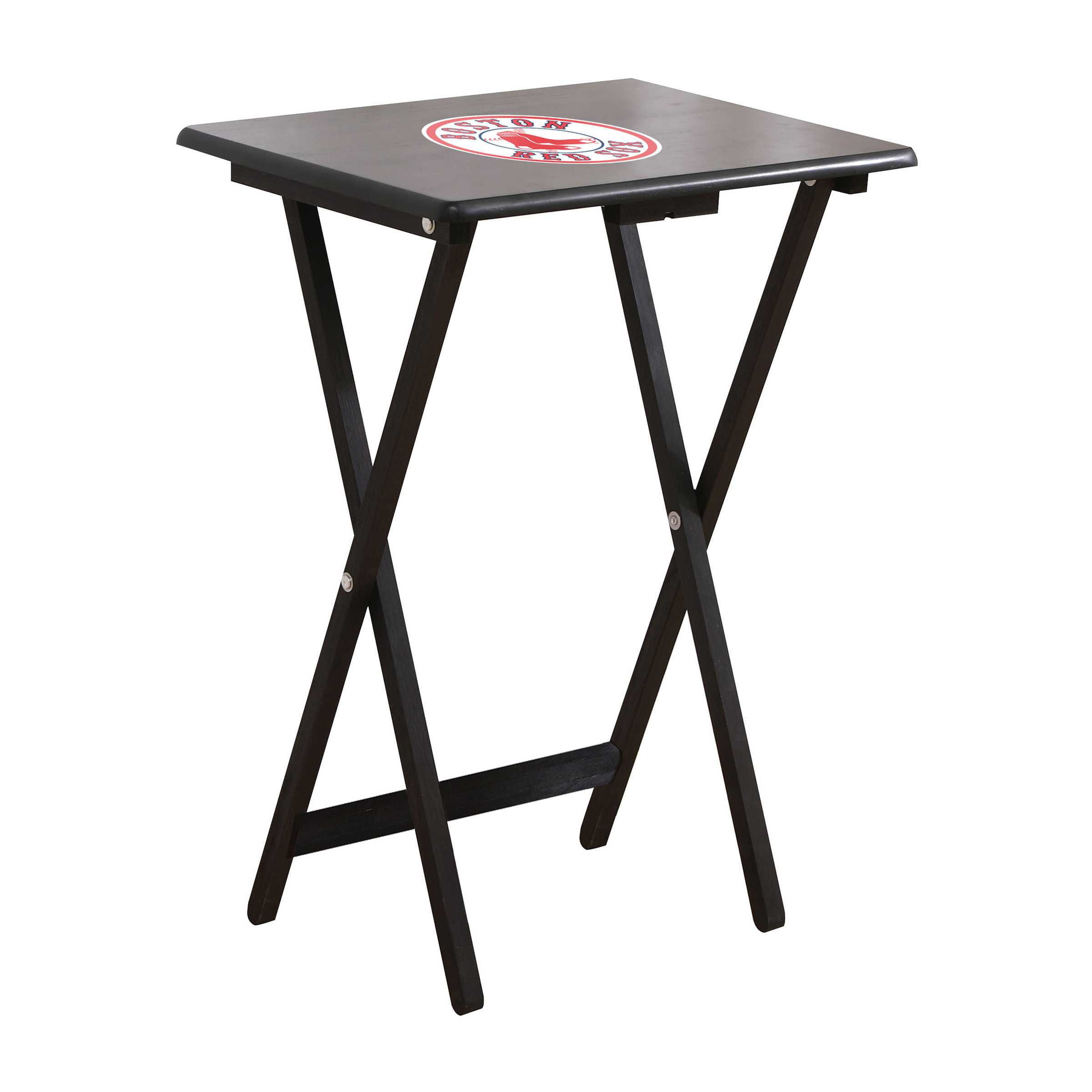 BOSTON RED SOX 4 TV TRAYS WITH STAND