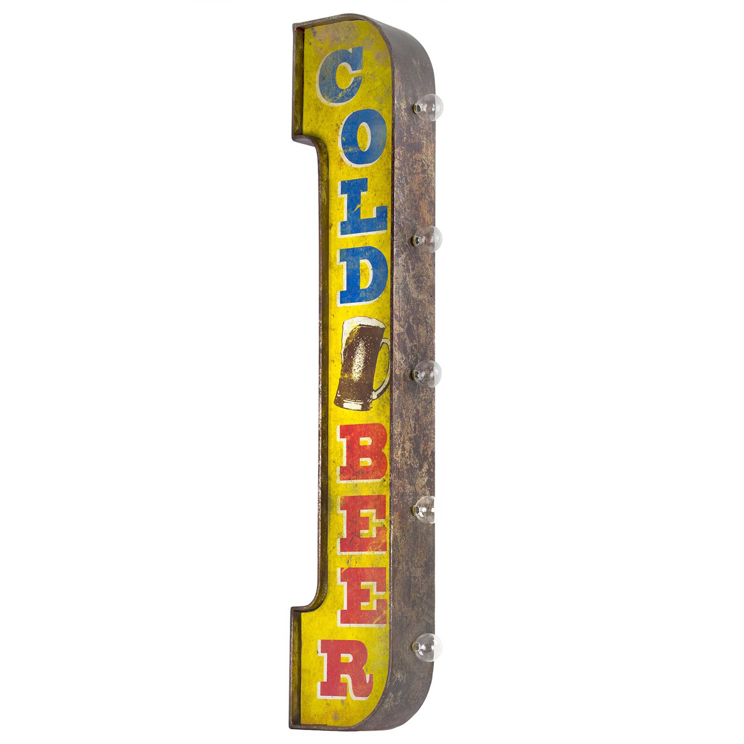 Vintage Two Sided Led Sign - Cold Beer