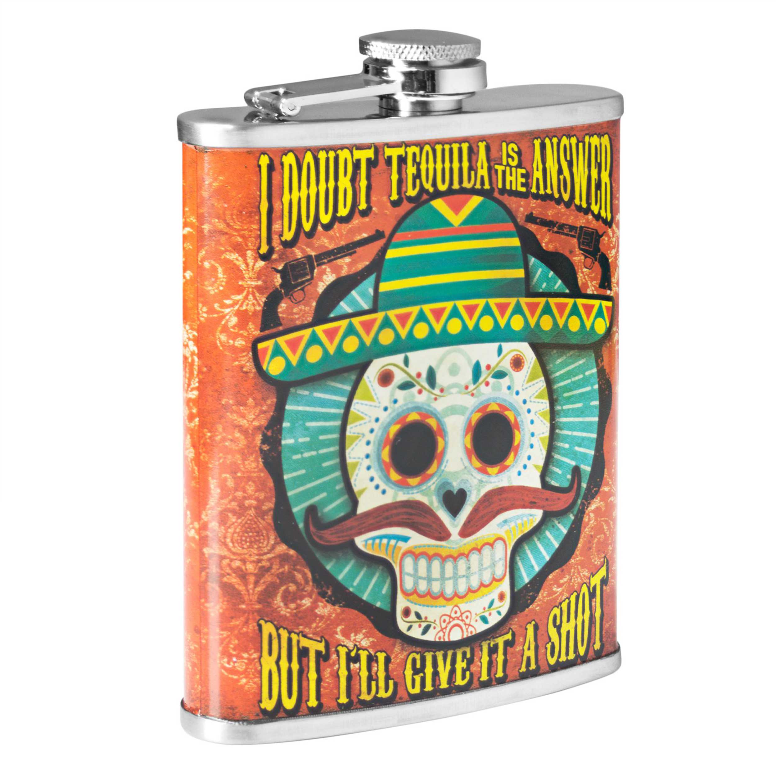 Stainless Steel Flask 8oz - Doubt Tequila is the Answer