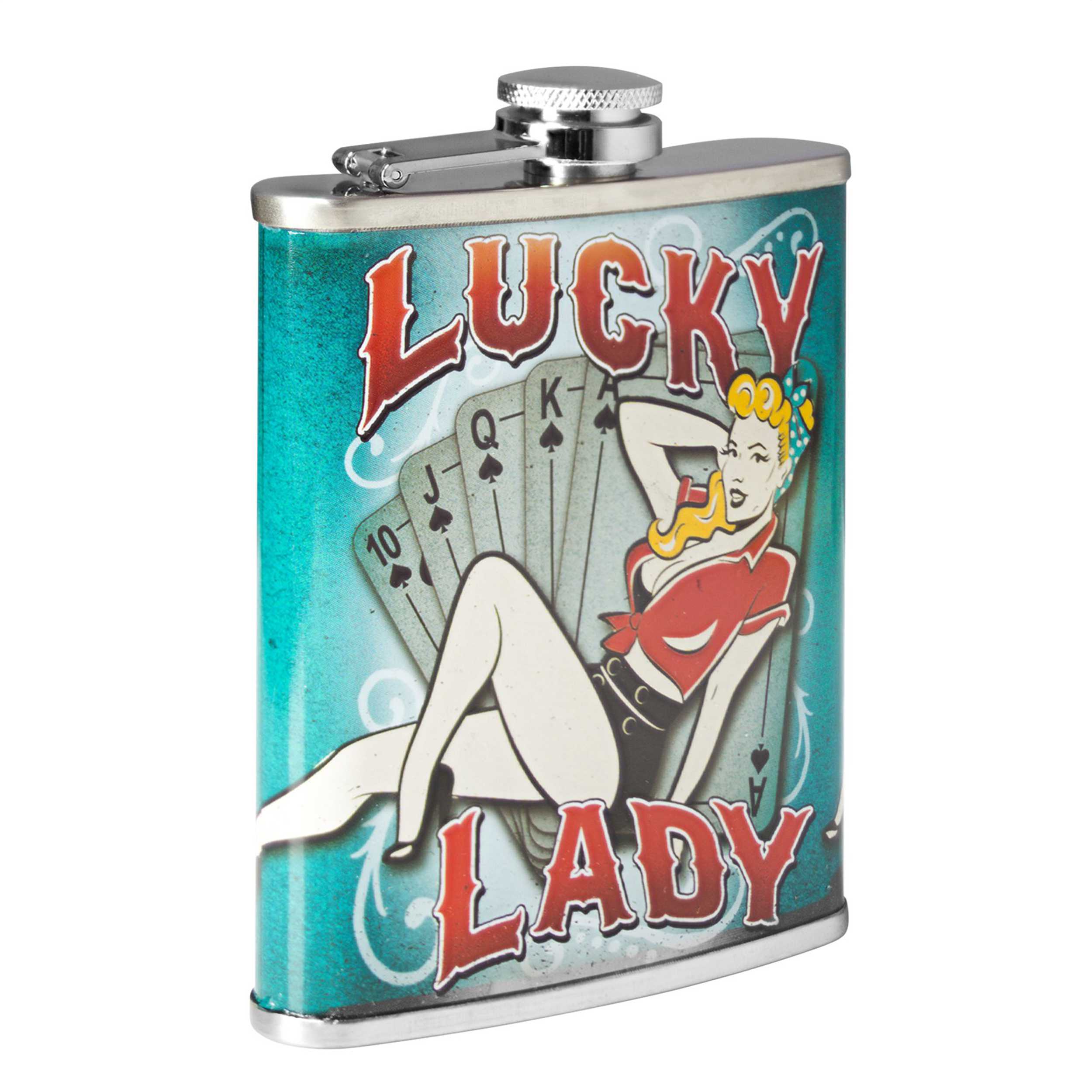 Stainless Steel Flask 8oz - Lucky Lady