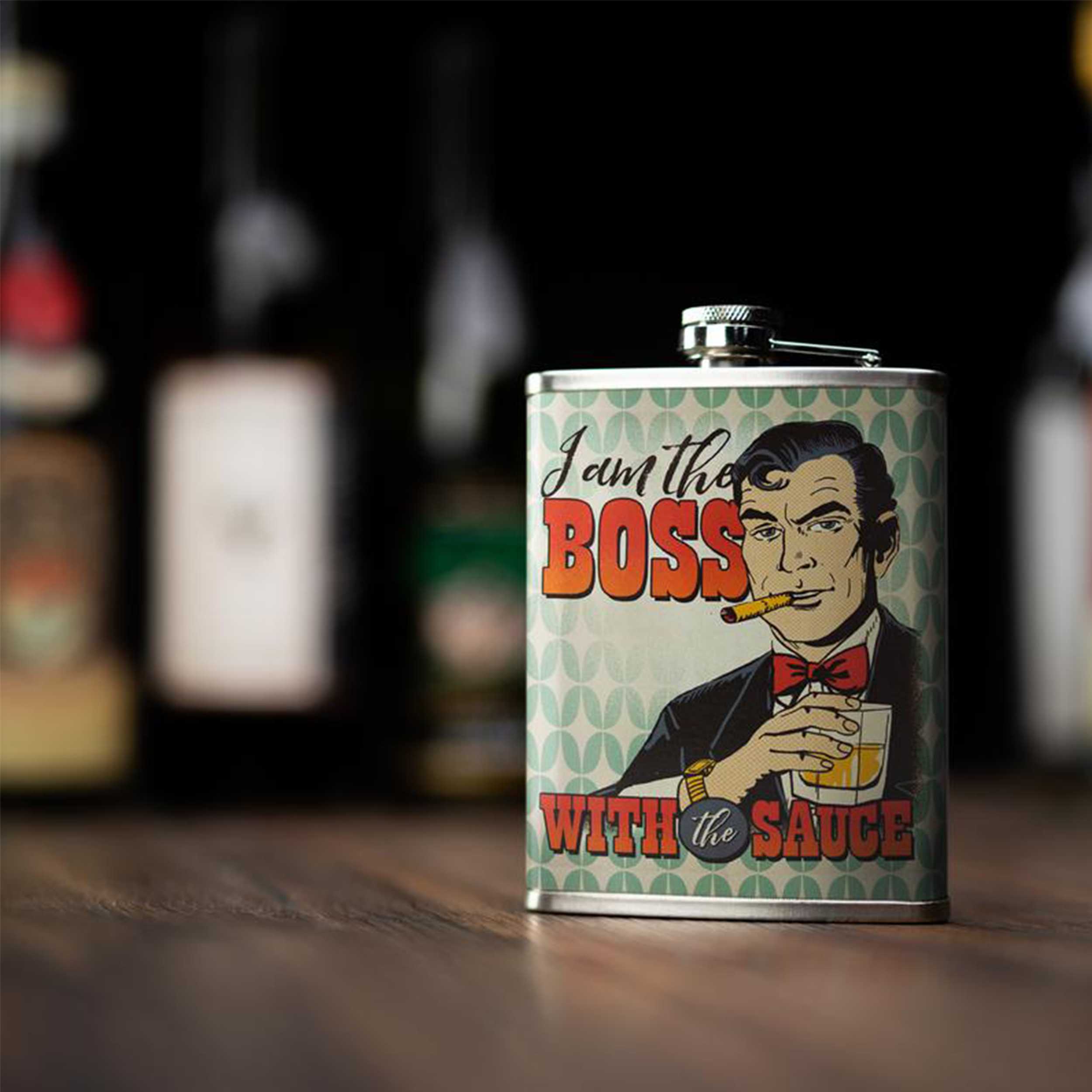 Stainless Steel Flask 8oz - I am the Boss