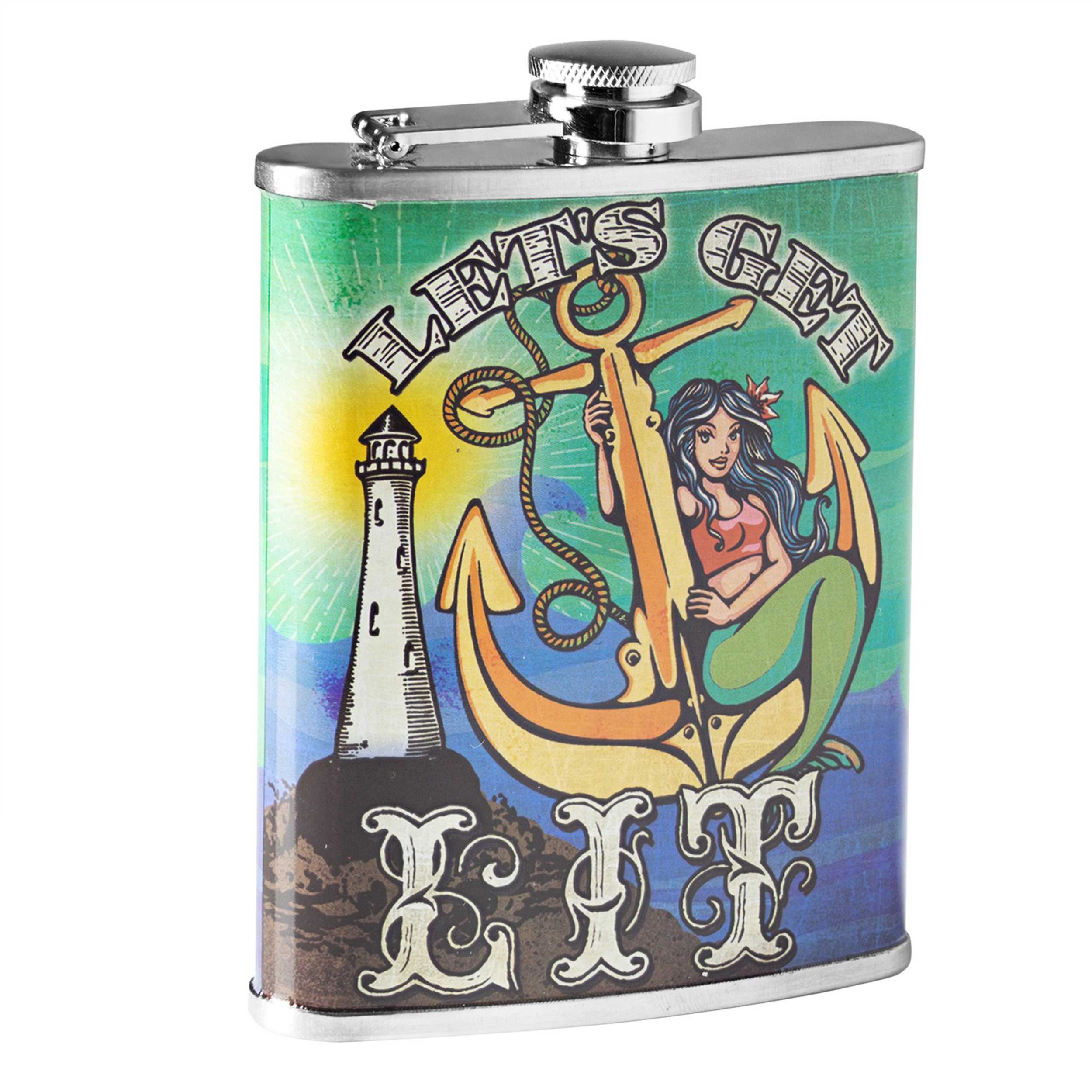 Stainless Steel Flask 8oz - Let's Get Lit