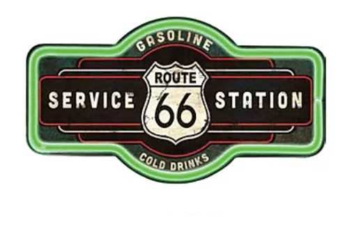 Route 66 Marquee Shape LED Bar Rope Sign