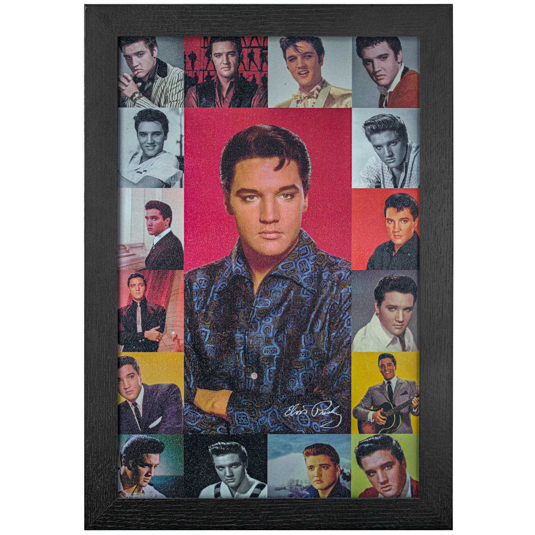 Licensed Framed Art - Elvis Presley Photo Collage