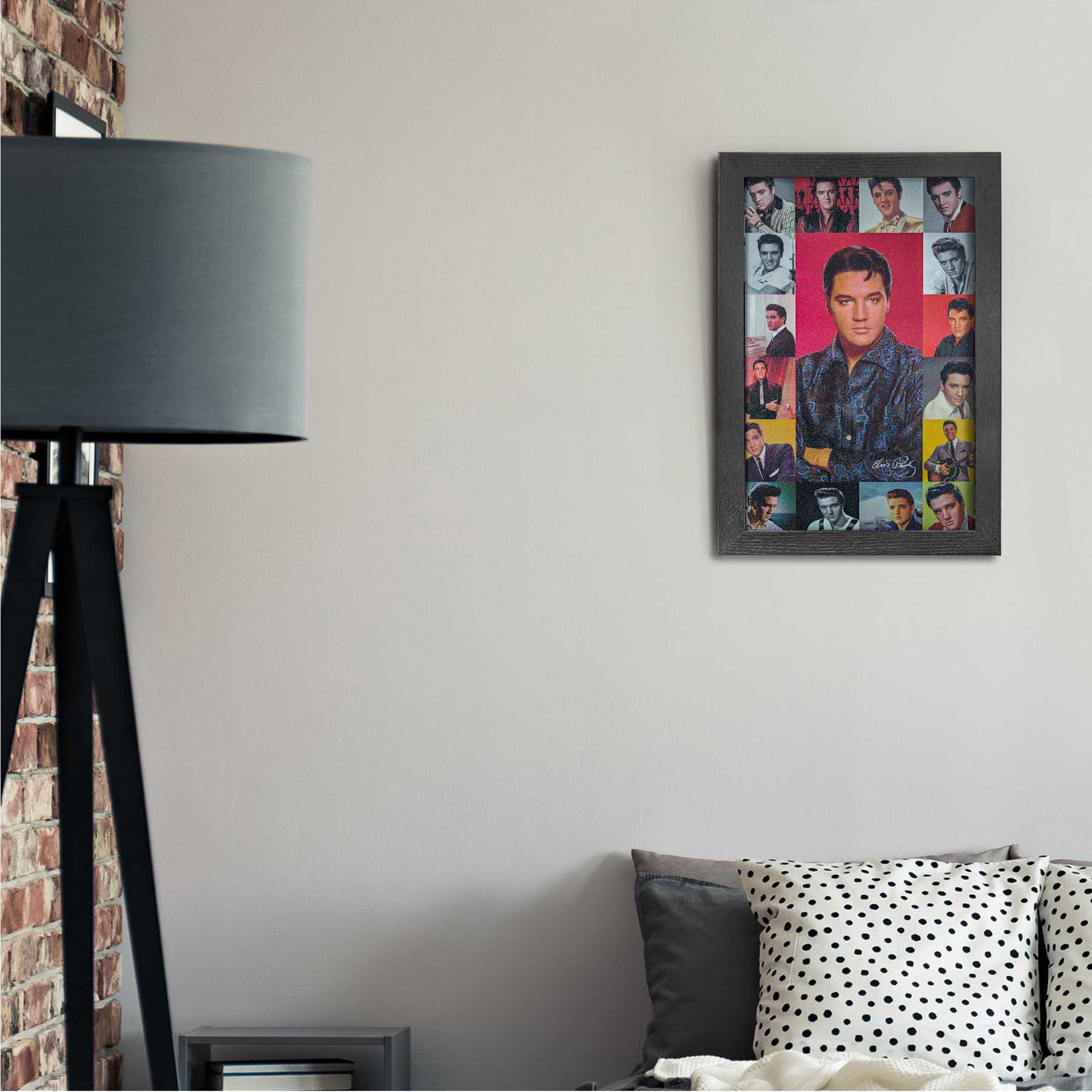 Licensed Framed Art - Elvis Presley Photo Collage