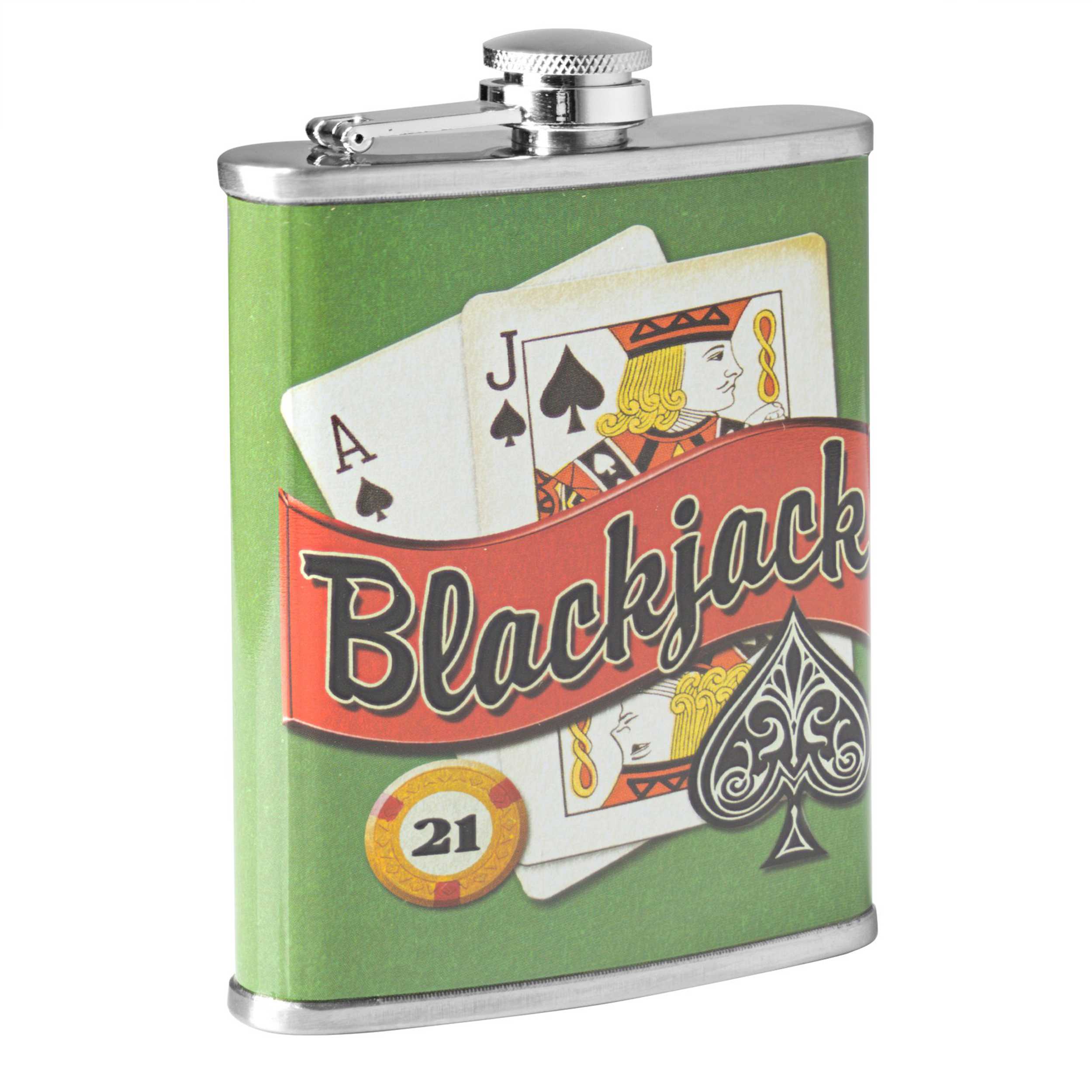 Stainless Steel Flask 8oz - Blackjack