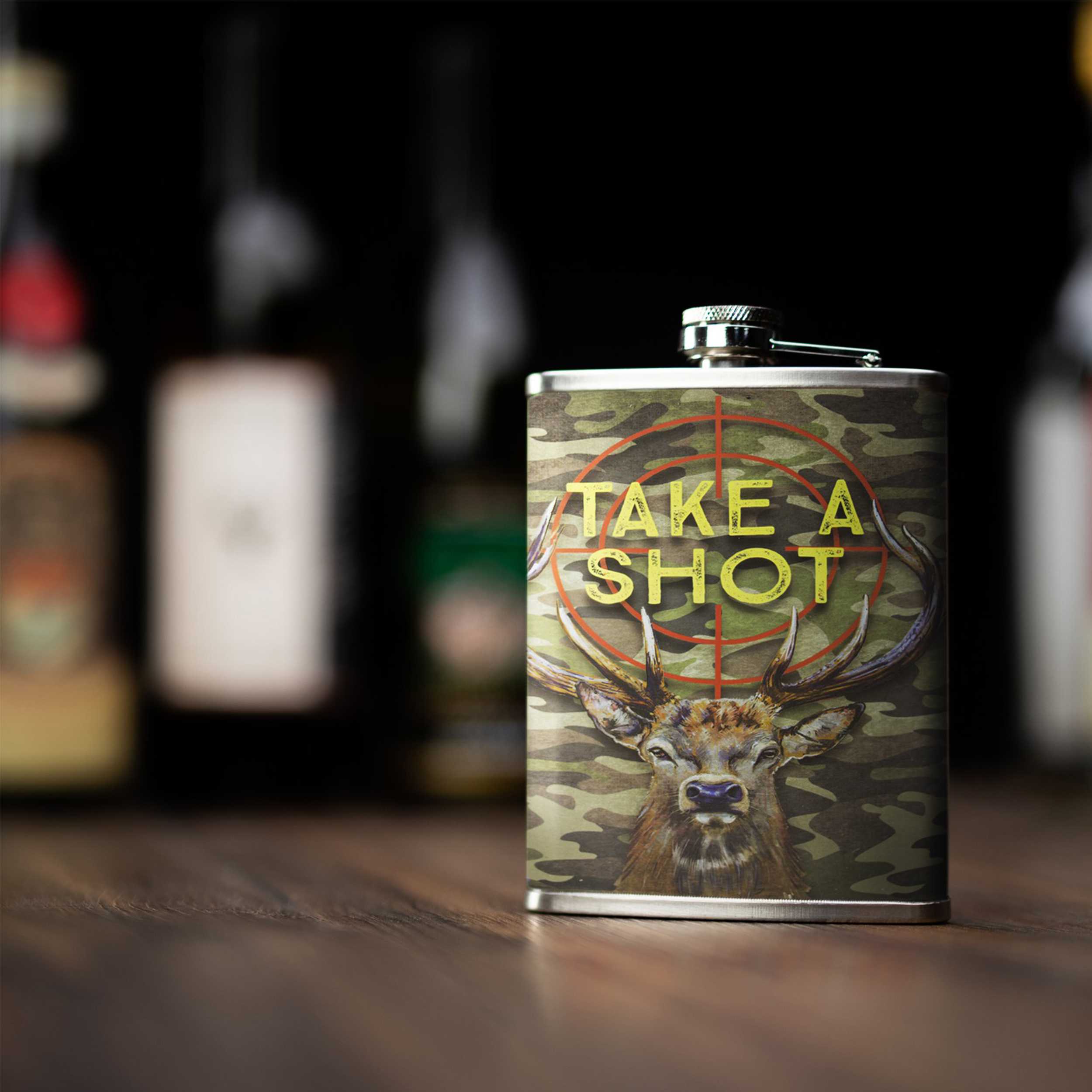 Stainless Steel Flask 8oz - Take a Shot