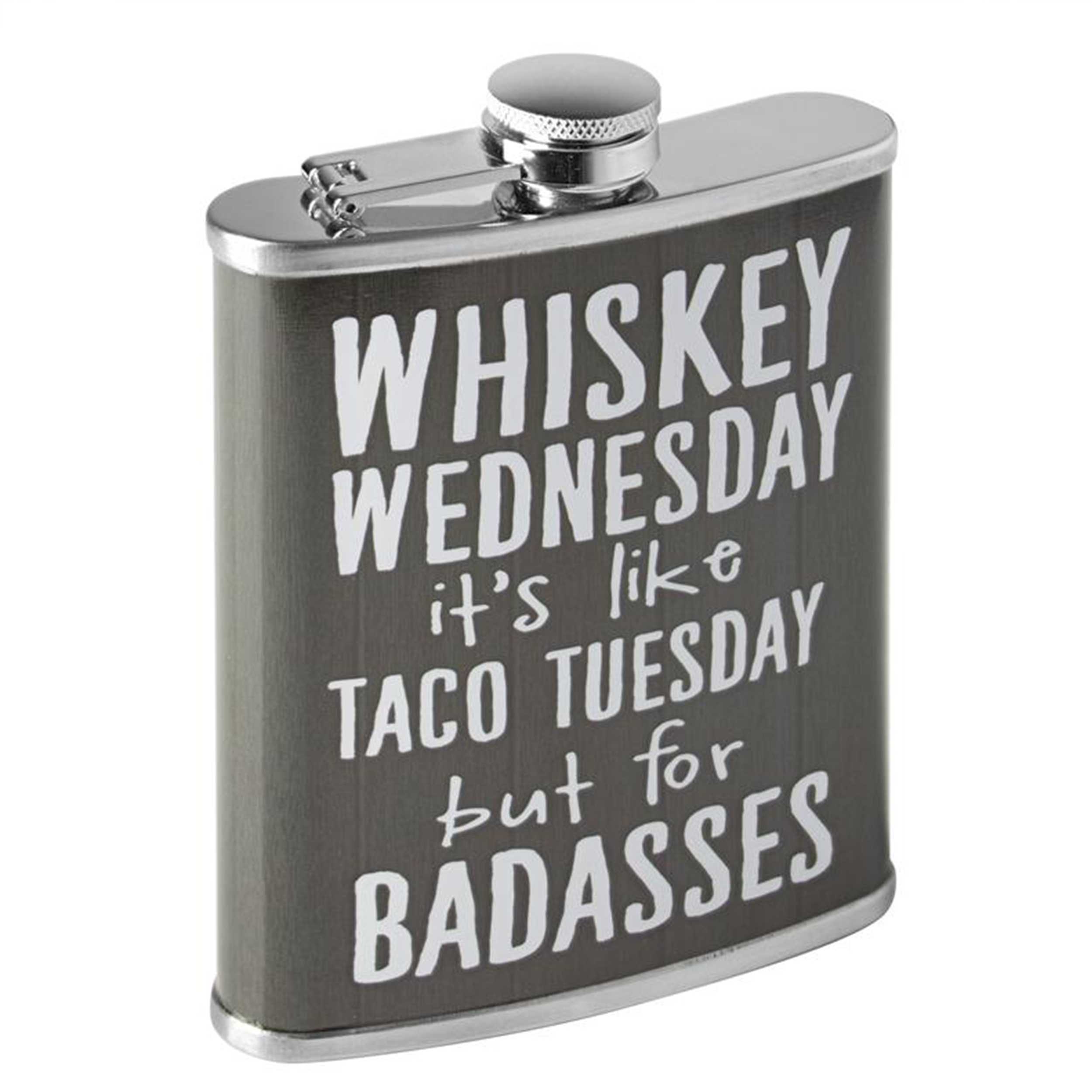 Stainless Steel Flask 8oz - Whiskey Wednesday