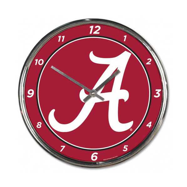 Alabama Crimson Tide Chrome Clock