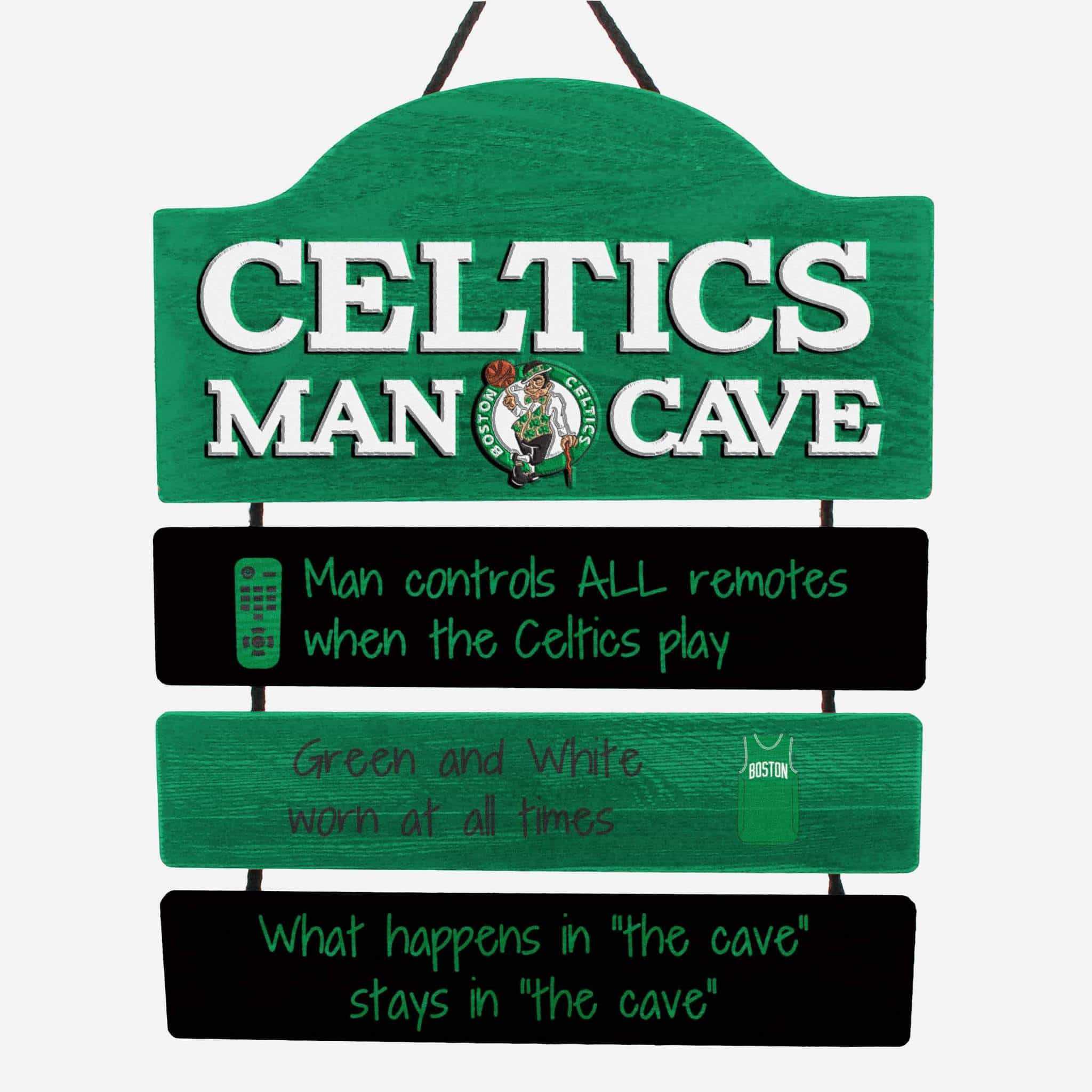Boston Celtics Man Cave Rules Sign