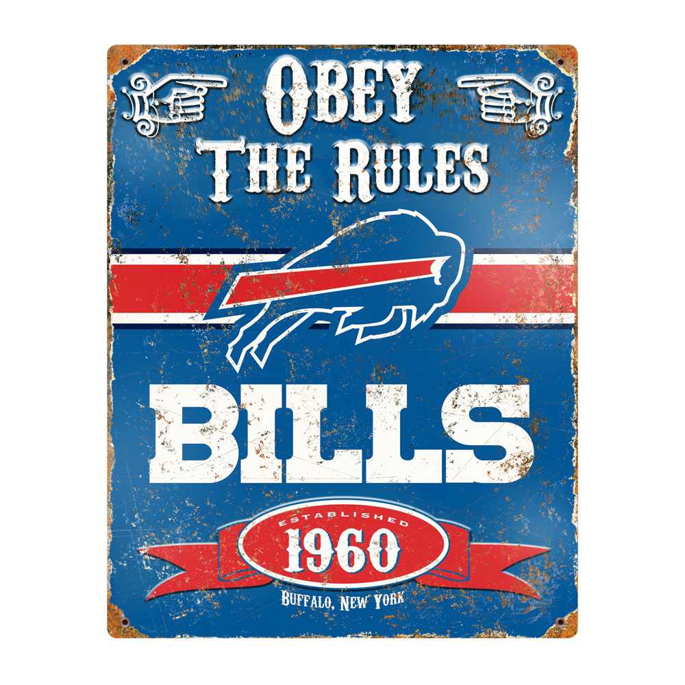 Buffalo Bills Embossed Metal Sign