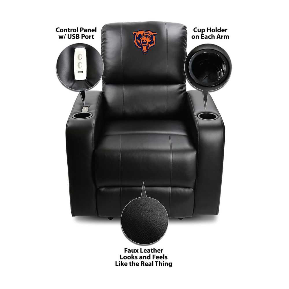 Chicago Bears Power Theater Recliner With Usb