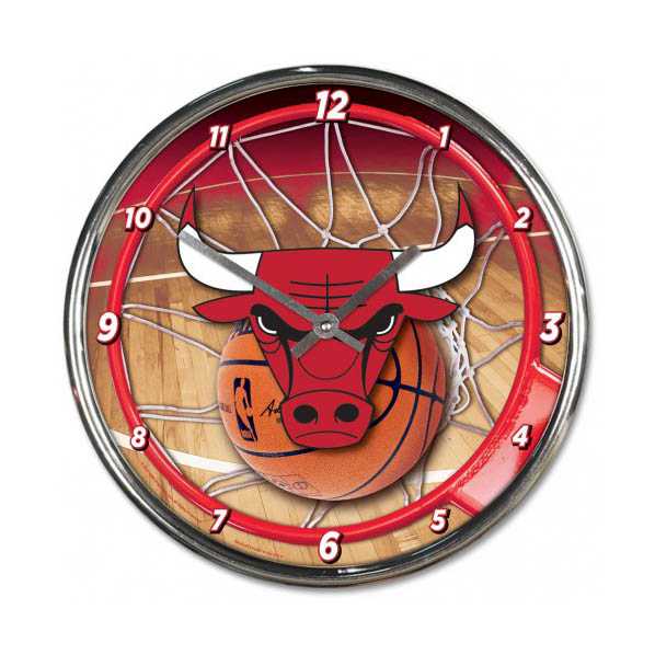 Chicago Bulls Chrome Clock
