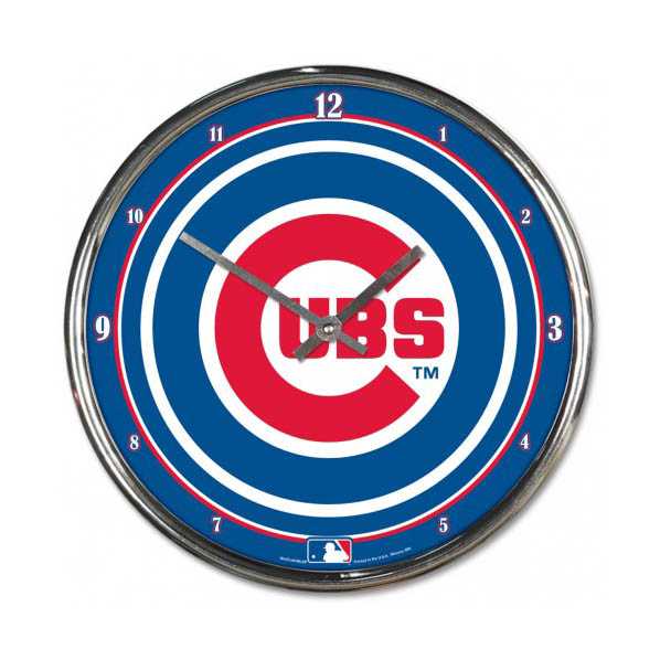 Chicago Cubs Chrome Clock