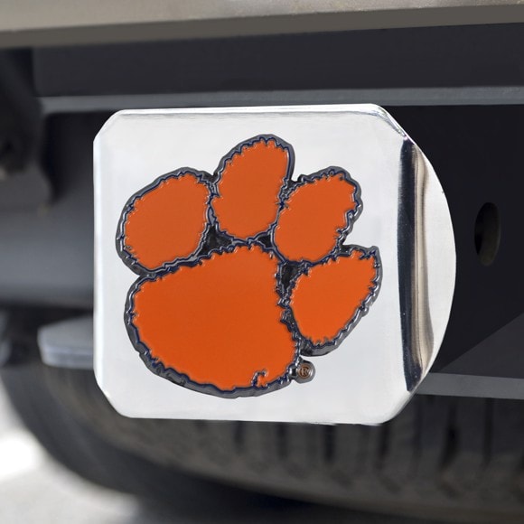 Clemson Tigers Hitch Cover-Chrome