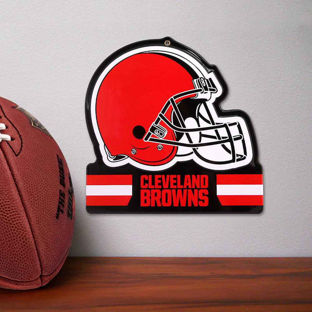 Cleveland Browns Metal Helmet Sign