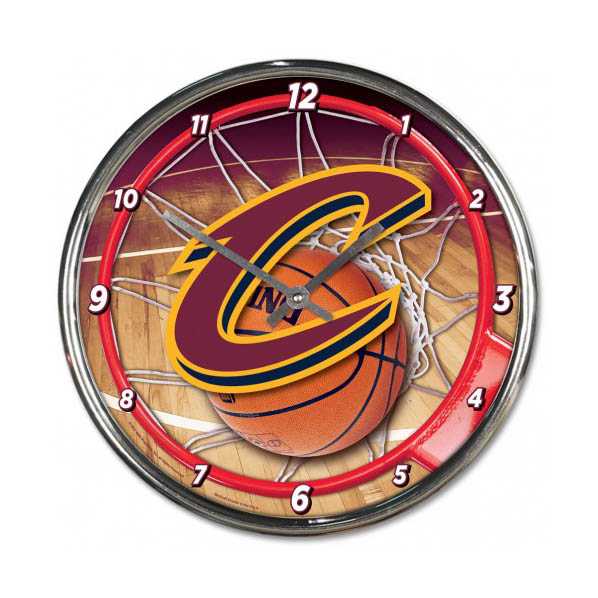 Cleveland Cavaliers Chrome Clock