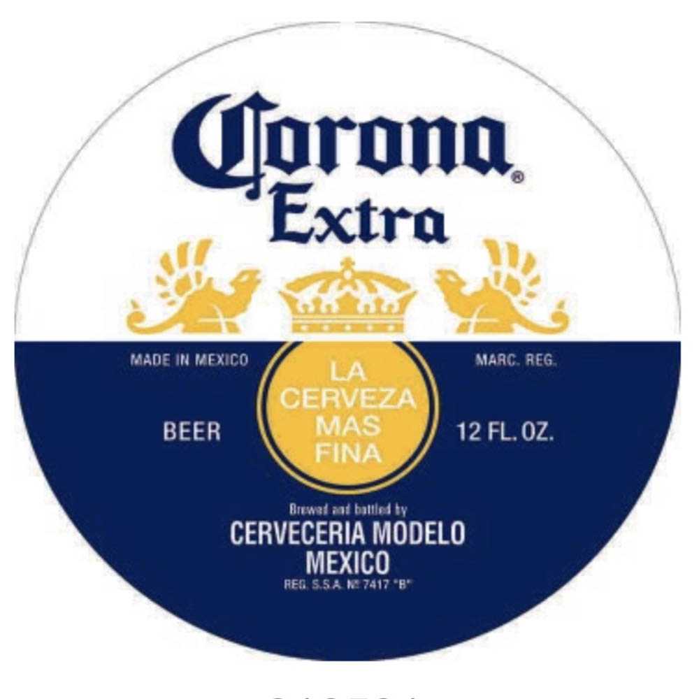 Corona Extra Label Dome Metal Sign
