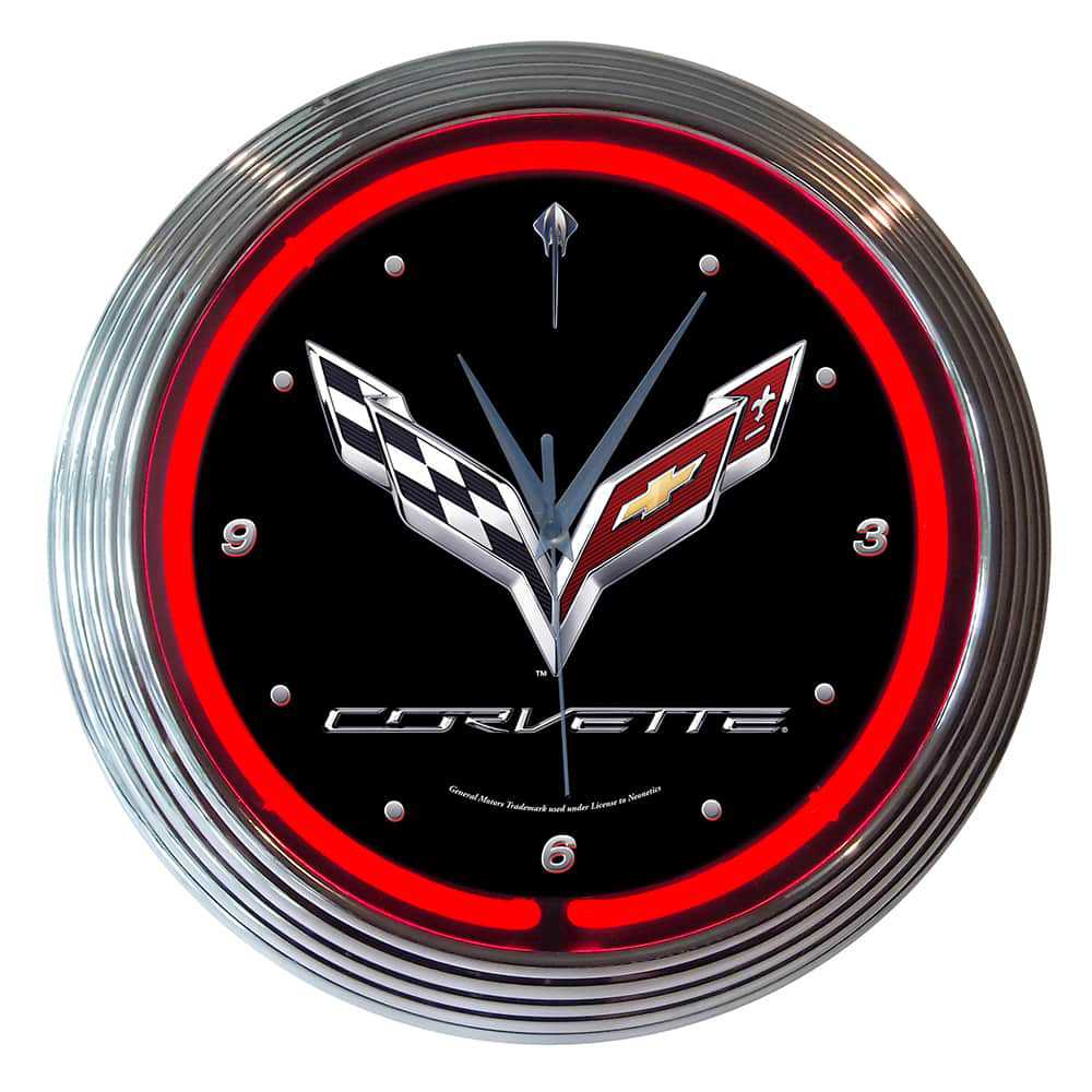 Corvette c7 Neon Clock