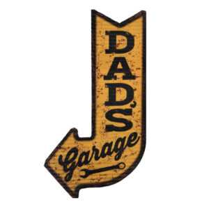 Dad's Garage Arrow Corrugated Shaped