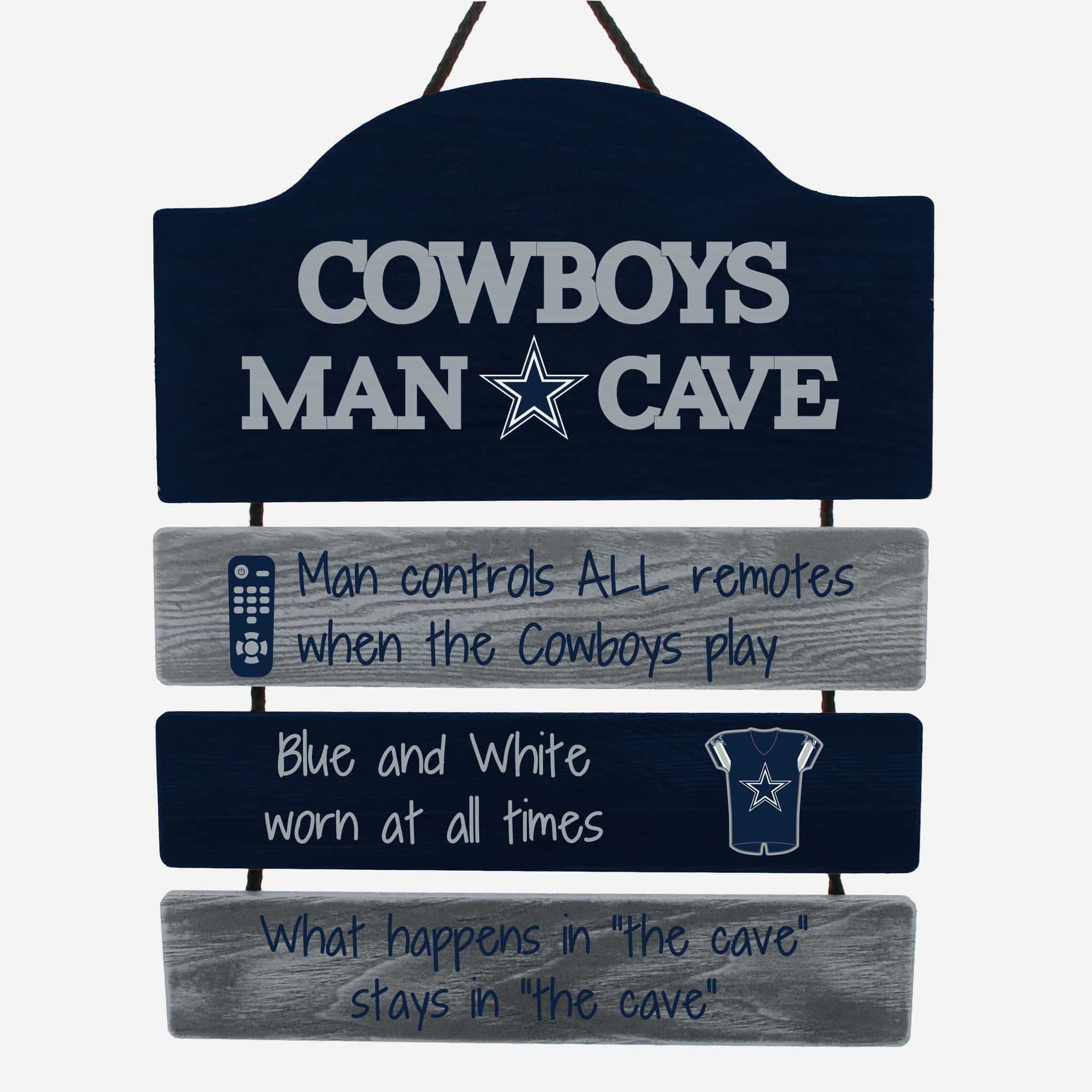 Dallas Cowboys Man Cave Rules Sign