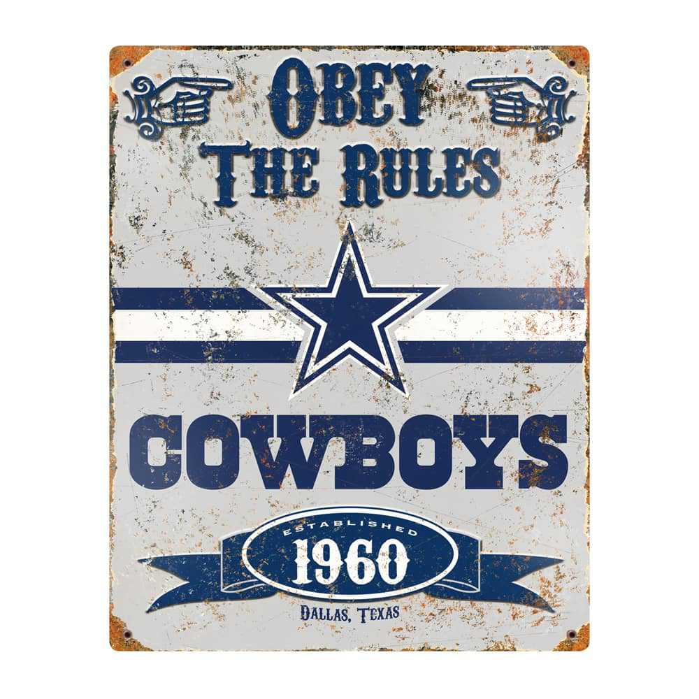 Dallas Cowboys Embossed Metal Sign