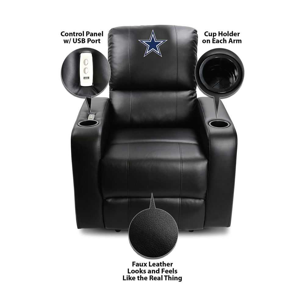 Dallas Cowboys Power Theater Recliner With Usb