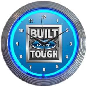 Built Ford Tough Neon Clock