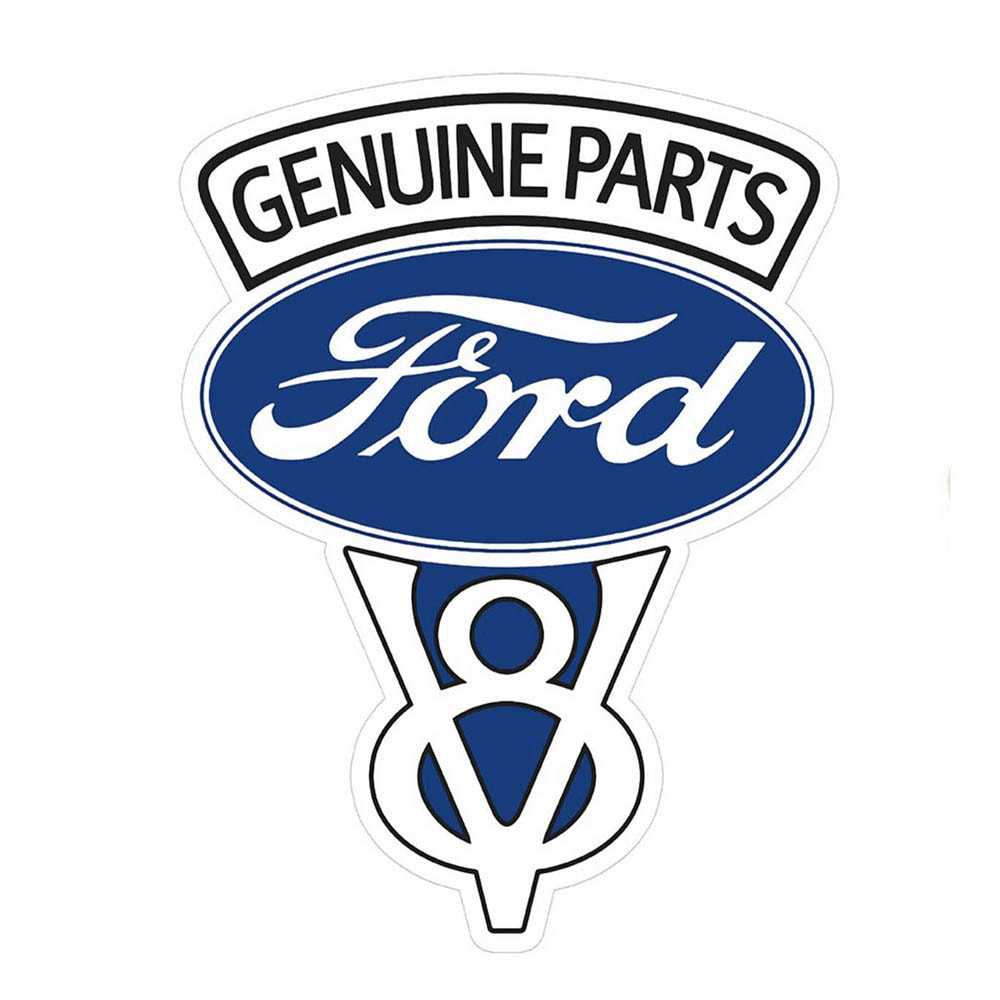 Ford Genuine Parts Shaped Embossed Metal Sign