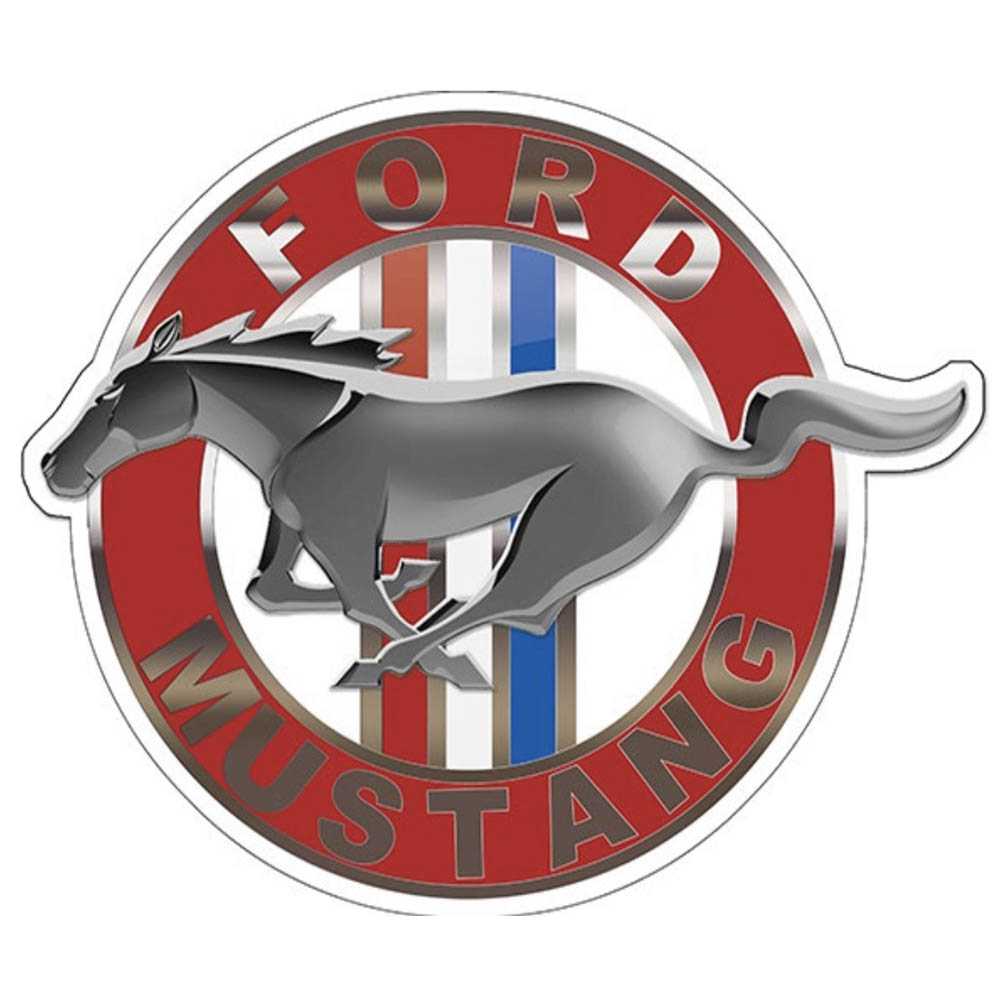 Ford Mustang Shaped Embossed Metal Sign