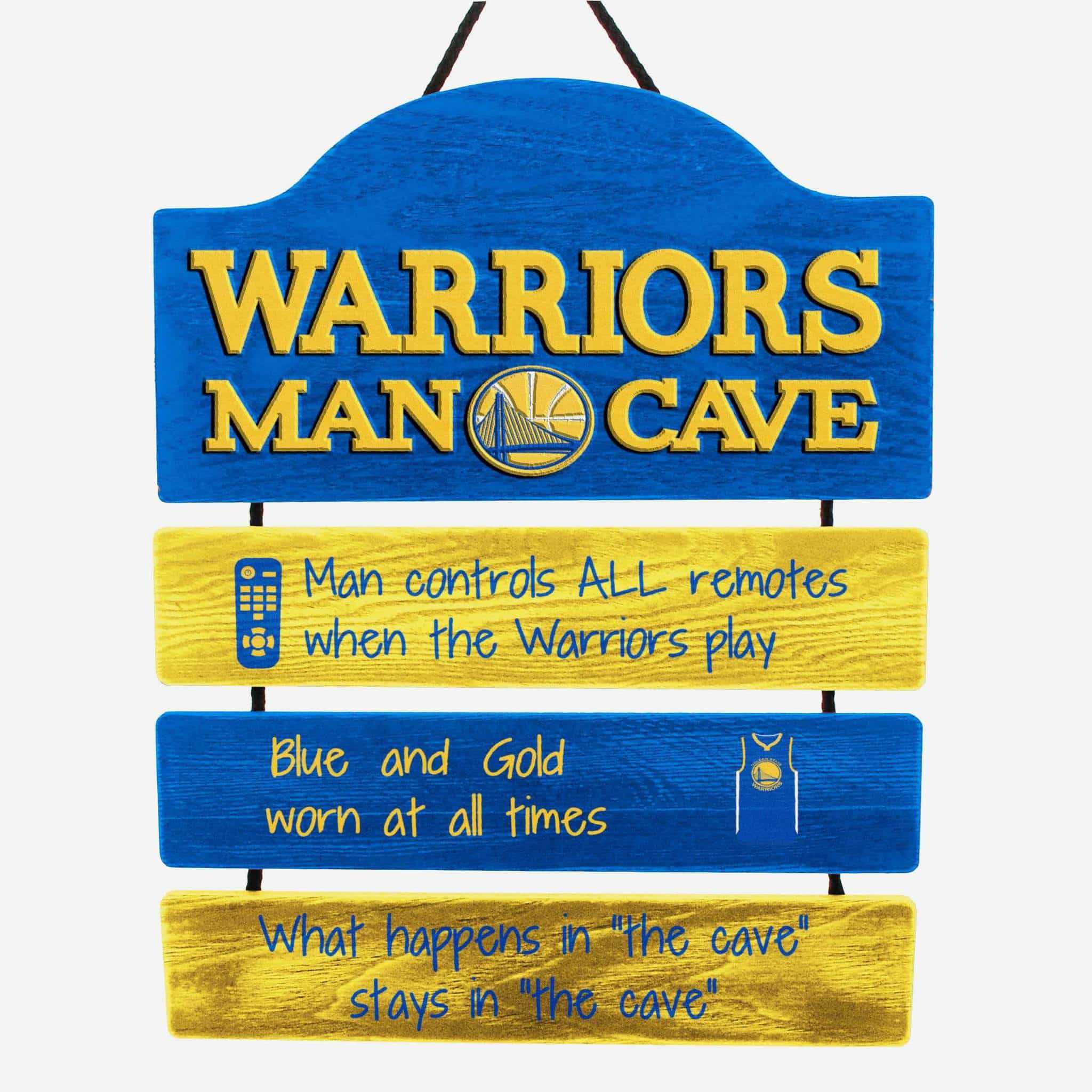 Golden State Warriors Man Cave Rules Sign