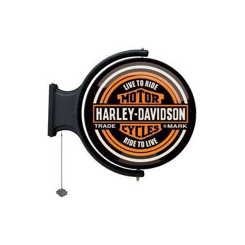 Harley Davidson Motorcycles Revolving Wall Light