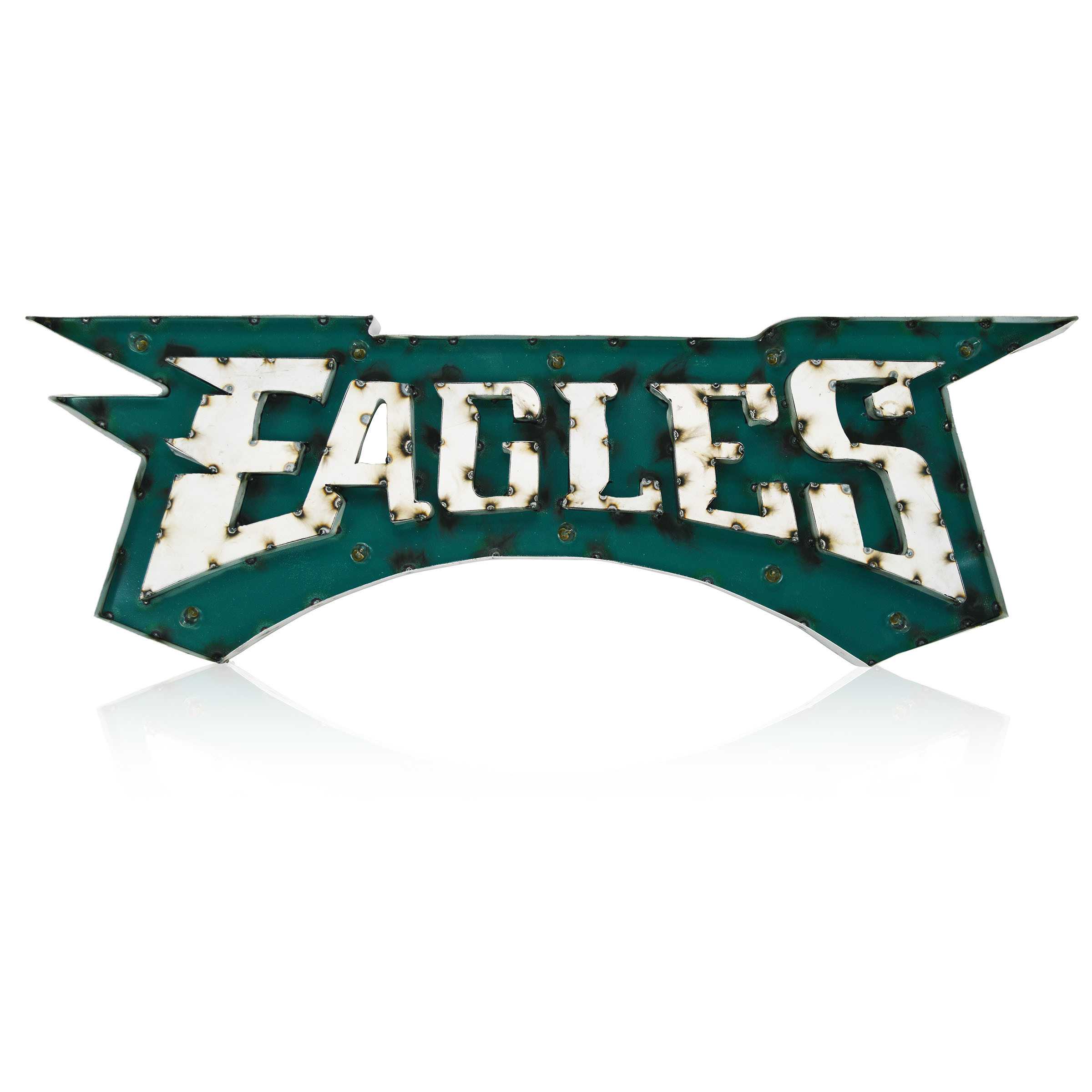 Philadelphia Eagles Lighted Recycled Metal Sign