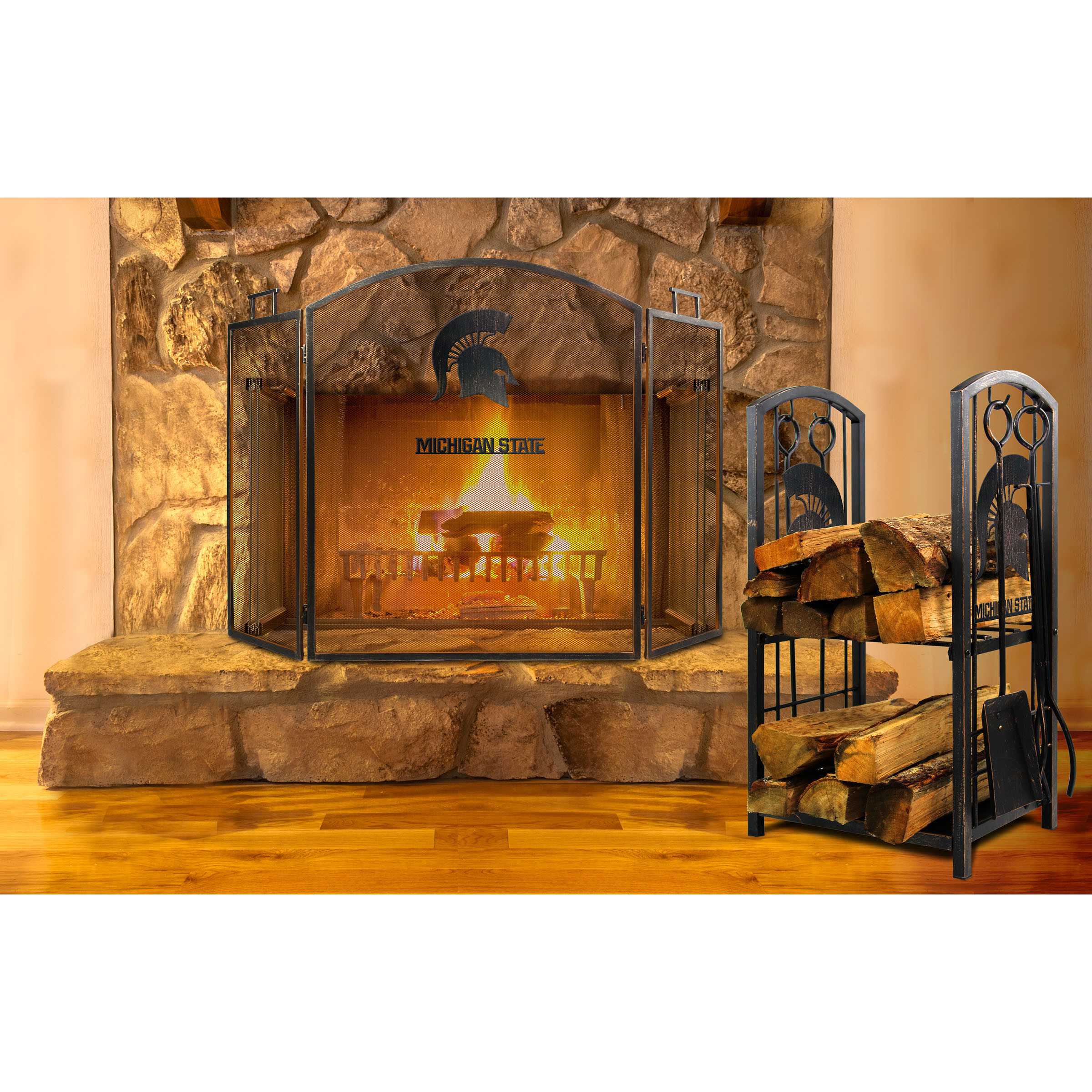 Michigan State Fireplace Screen