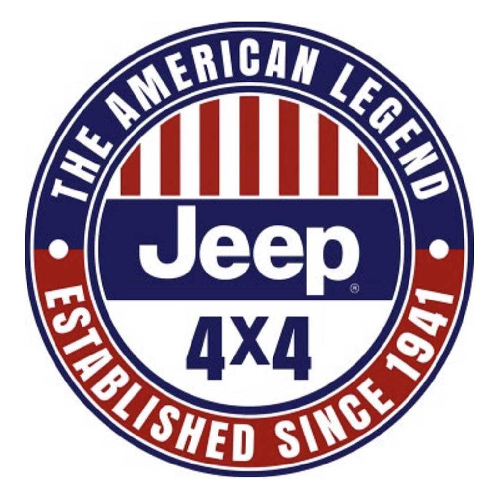 DOMED THE AMERICAN LEGEND JEEP 4X4 METAL SIGN 15" ROUND 