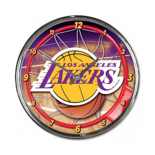 Los Angeles Lakers Chrome Clock