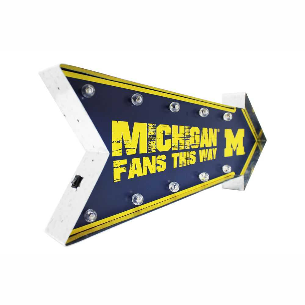 Michigan Wolverines Arrow Marquee LED Sign