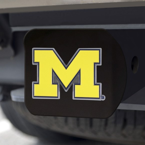 Michigan Wolverines Hitch Cover-Black