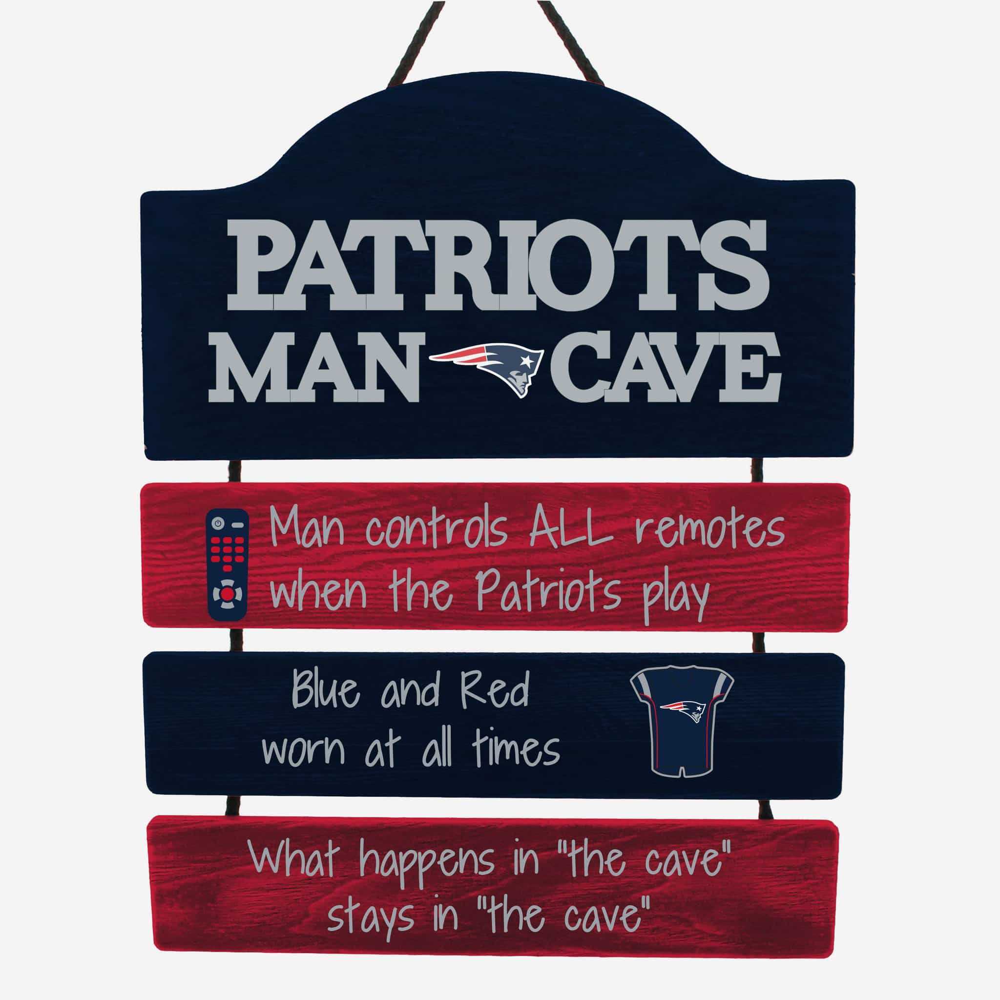 New England Patriots Man Cave Rules Sign