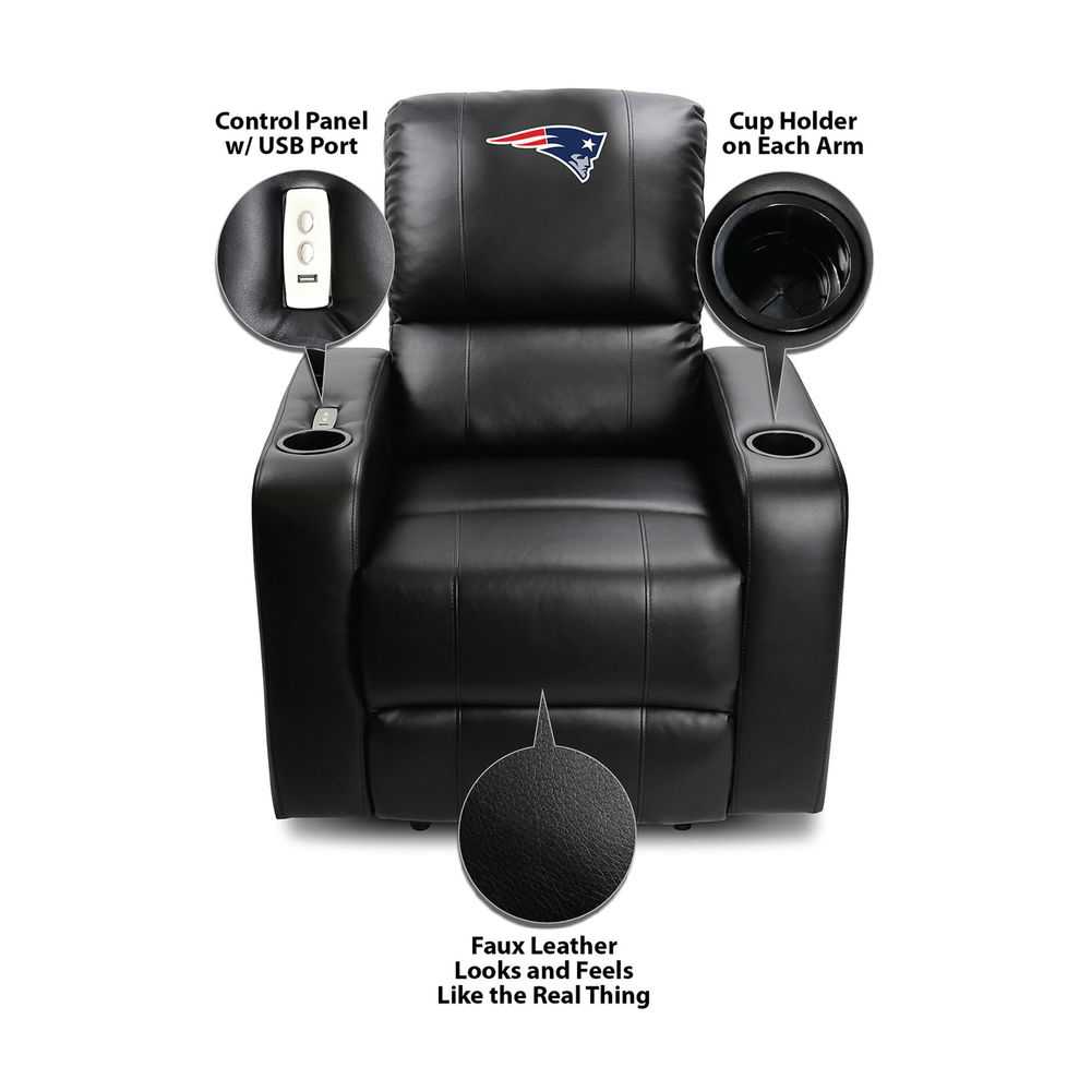 New England Patriots Power Theater Recliner With Usb