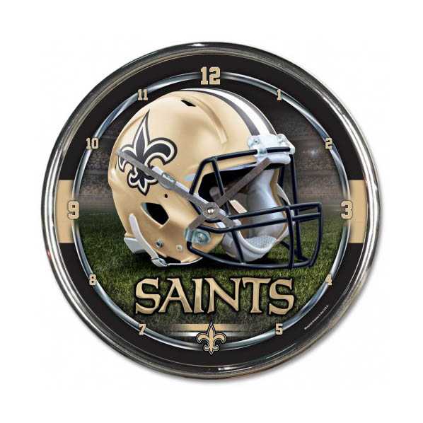 New Orleans Saints Chrome Clock