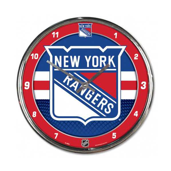 New York Rangers Chrome Clock