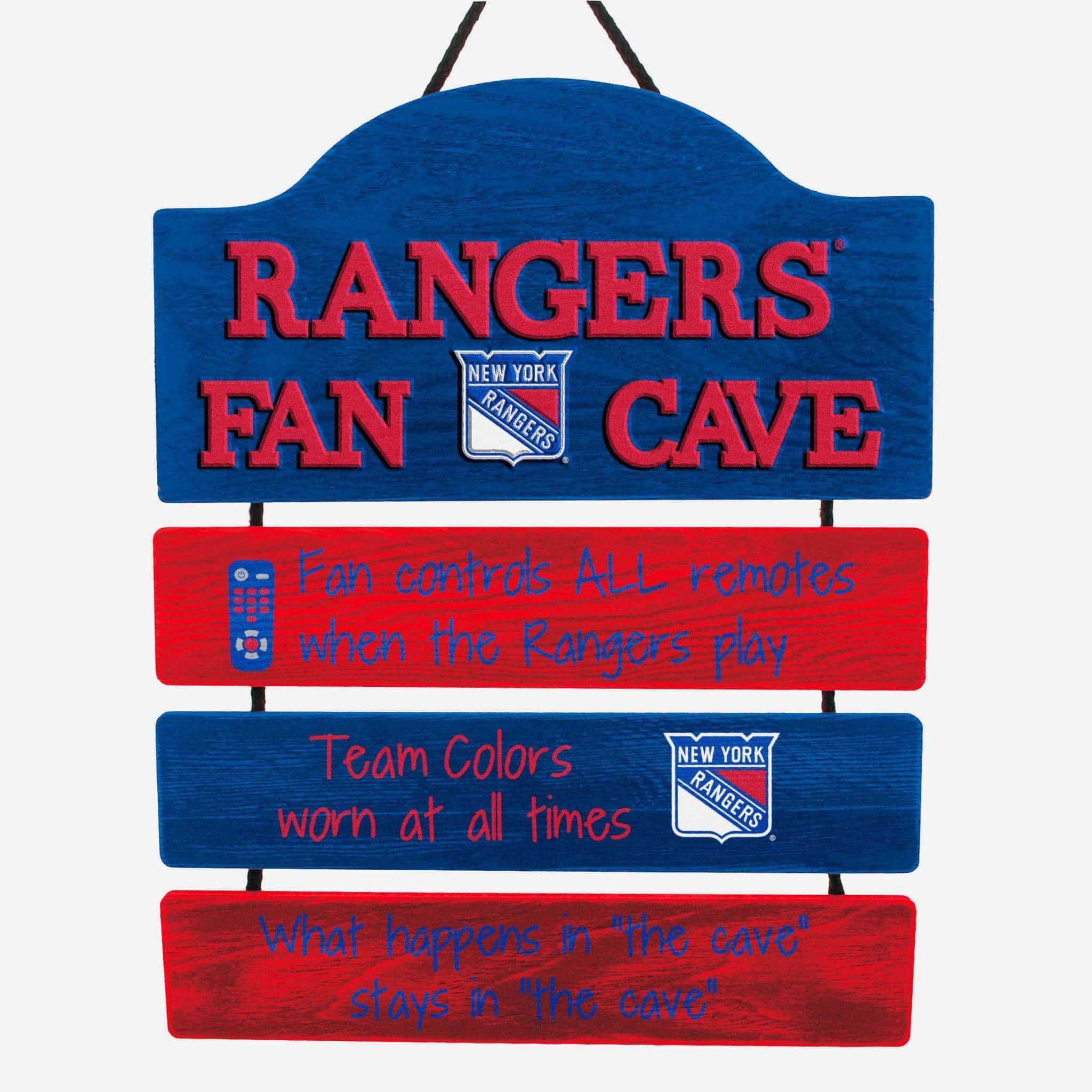 New York Rangers Man Cave Rules Sign