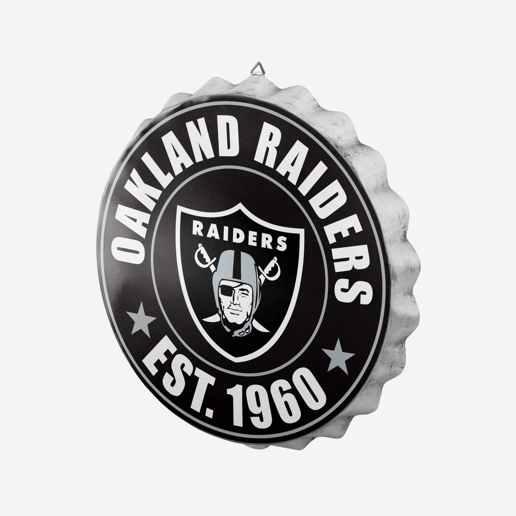 Oakland Raiders Bottle Cap Wall Sign